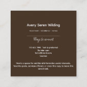 Inner Oracle | Third Eye Design スクエア名刺 (裏面)