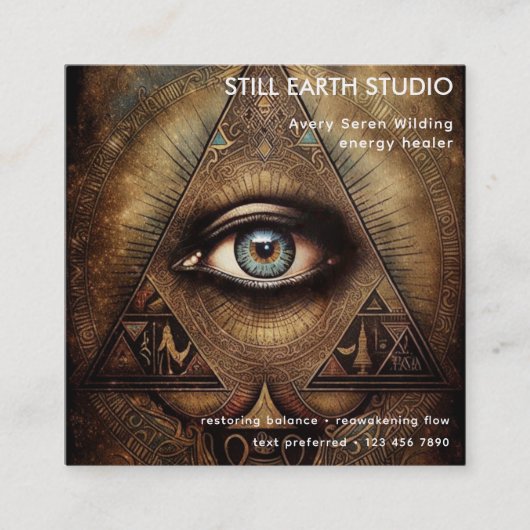 Inner Oracle | Third Eye Design スクエア名刺 (正面)