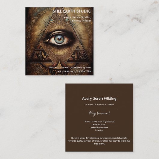 Inner Oracle | Third Eye Design スクエア名刺 (正面/裏面)