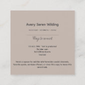 Inner Oracle | Third Eye Design スクエア名刺 (裏面)