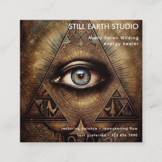 Inner Oracle | Third Eye Design スクエア名刺 (正面)
