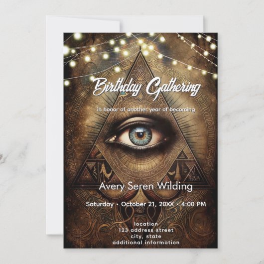 Inner Oracle | Third Eye Design 招待状 (正面)