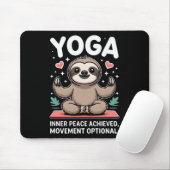 Inner Peace Achieved Movement Optional Yoga Sloth  マウスパッド (マウス)