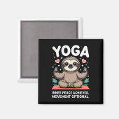 Inner Peace Achieved Movement Optional Yoga Sloth  マグネット (正面/裏面)