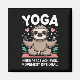 Inner Peace Achieved Movement Optional Yoga Sloth  マグネット