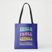 Inner Peace Changes Everything トートバッグ (正面)