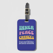 Inner Peace Changes Everything ラゲッジタグ (正面縦)