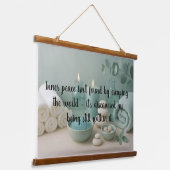 Inner peace isn't found by escaping the world 吊り下げ型タペストリー (傾斜あり)