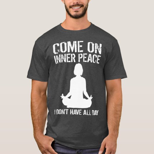 Inner Peace Meditation Funny Yoga Lover Gift boy f Tシャツ (正面)