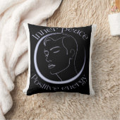 Inner Peace Positive Energy – Minimalist Neon Line クッション (ブランケット)