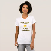 INNER PEACE, WOMEN'S WHITE YELLOW SUN MOTIVATIONAL Tシャツ (正面フル)