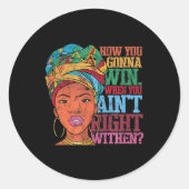 Inner - Victory - Truth Uni-adults - Black - Small ラウンドシール (正面)