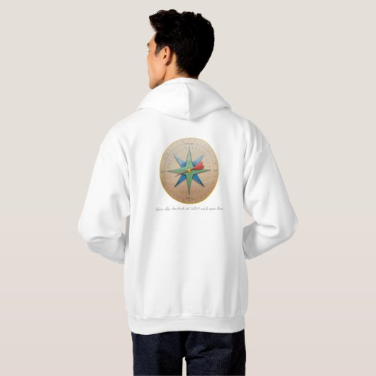 Innerer Kompass Hoodie Pullover パーカ (裏面フル)