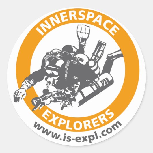 InnerSpace Explorers Aufkleber ラウンドシール (正面)