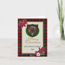 Innes Scottish Clan Tartan & Crest カード