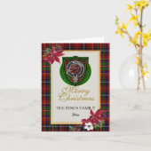 Innes Scottish Clan Tartan & Crest カード (黄色い花)