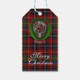 Innes Scottish Clan Tartan & Crest ギフトタグ