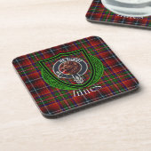 Innes Scottish Clan Tartan & Crest コースター (左側)