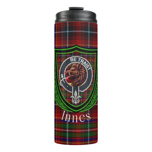 Innes Scottish Clan Tartan & Crest タンブラー (正面)