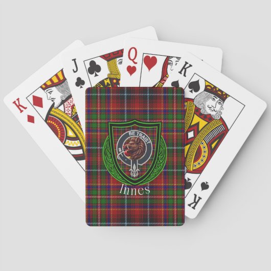 Innes Scottish Clan Tartan & Crest トランプ (裏面)