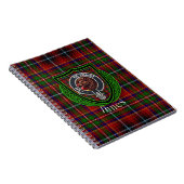 Innes Scottish Clan Tartan & Crest ノートブック (右側)