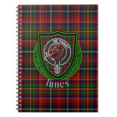 Innes Scottish Clan Tartan & Crest ノートブック (正面)