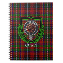 Innes Scottish Clan Tartan & Crest ノートブック