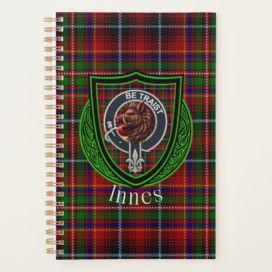 Innes Scottish Clan Tartan & Crest プランナー手帳 (正面)