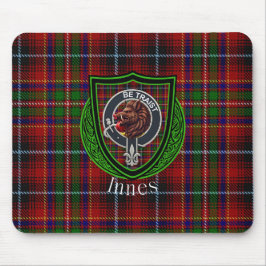 Innes Scottish Clan Tartan & Crest マウスパッド