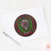 Innes Scottish Clan Tartan & Crest ラウンドシール (封筒)