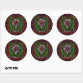 Innes Scottish Clan Tartan & Crest ラウンドシール (シート)