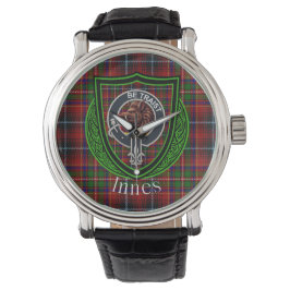 Innes Scottish Clan Tartan & Crest 腕時計