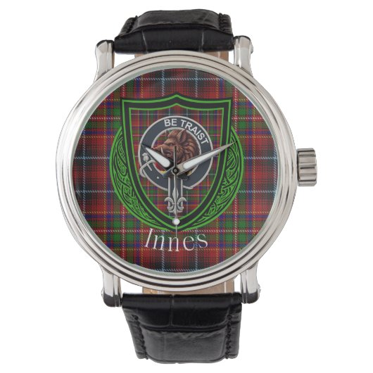 Innes Scottish Clan Tartan & Crest 腕時計 (正面)