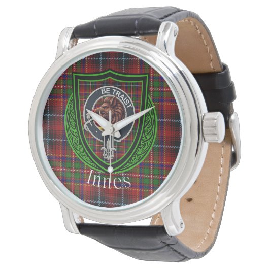 Innes Scottish Clan Tartan & Crest 腕時計 (アングル)
