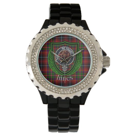 Innes Scottish Clan Tartan & Crest 腕時計 (正面)