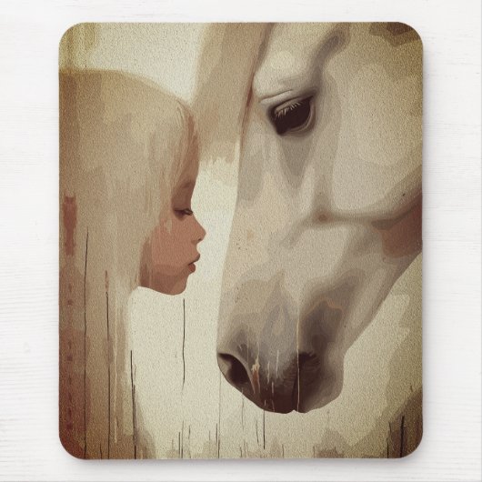 Innocent Bond – Child and Horse Art マウスパッド (正面)