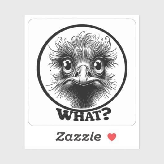 "Innocent Ostrich What" Vinyl シール (シート)