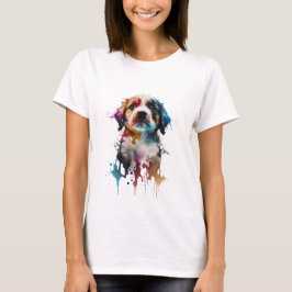Innocent Pup: Adorable ilustración de un pequeño p Tシャツ