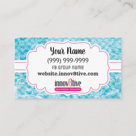 Innov8Protive Posh 澄ん Water Samples名刺 名刺 (裏面)