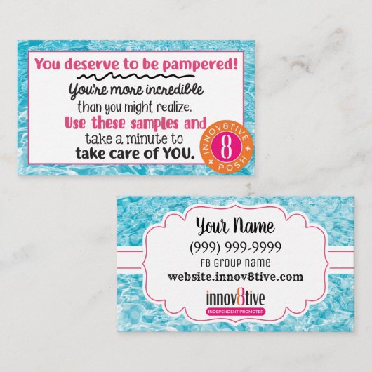 Innov8Protive Posh 澄ん Water Samples名刺 名刺 (正面/裏面)