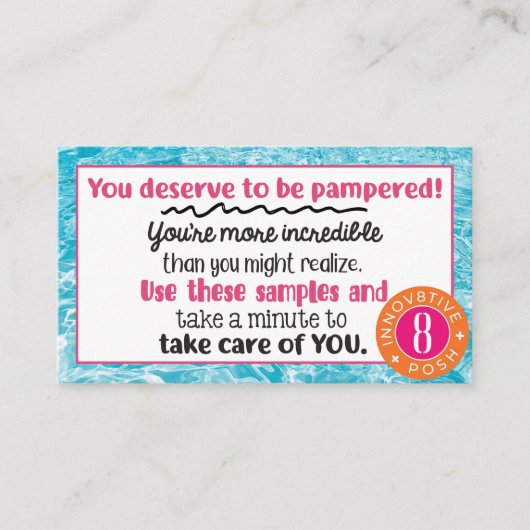 Innov8Protive Posh 澄ん Water Samples名刺 名刺 (正面)