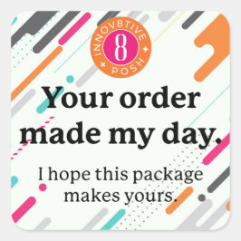 Innov8tive +ご注文シールを貼る スクエアシール