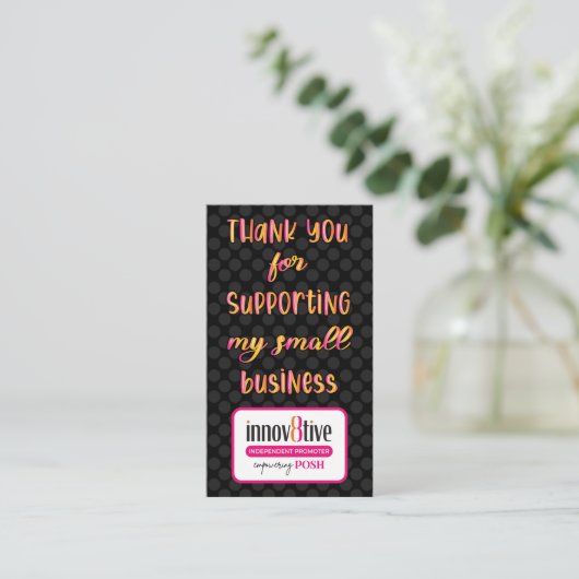 Innov8tive + Poshありがとう名刺 名刺 (スタンド正面)