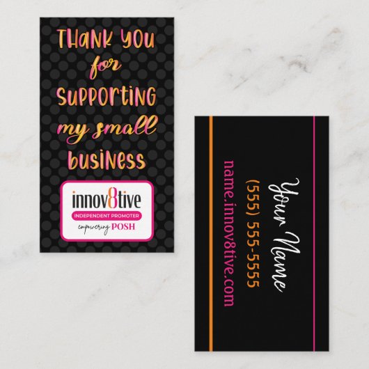 Innov8tive + Poshありがとう名刺 名刺 (正面/裏面)