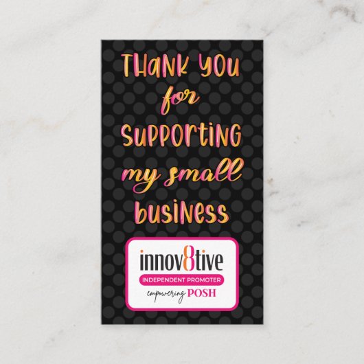 Innov8tive + Poshありがとう名刺 名刺 (正面)