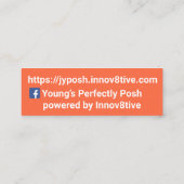 Innov8tive Poshミニ名刺デザイン スキニー名刺 (裏面)