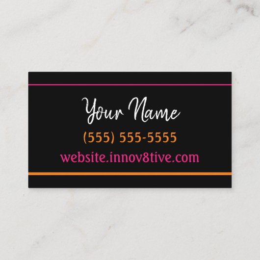 Innov8Tive Posh名刺 名刺 (裏面)