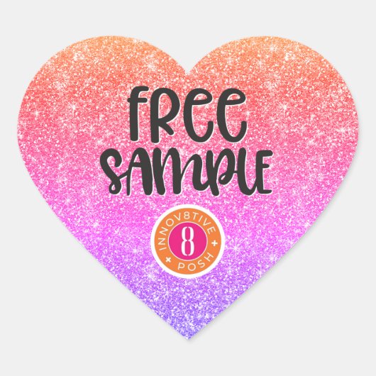 Innov8tive + Posh無料サンプルラベルシール ハートシール (正面)