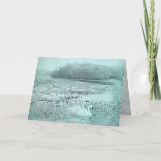 INNOVERING 結婚's VOWS招待状- Two Swans/Lake 招待状 (正面)