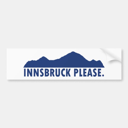 Innsbruck Austria Please バンパーステッカー (正面)